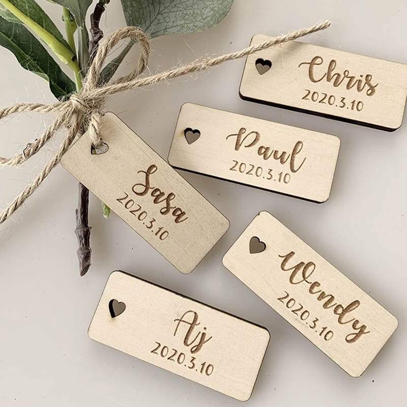Graded Card Display - Customized Banquet Guest Name Wooden Label