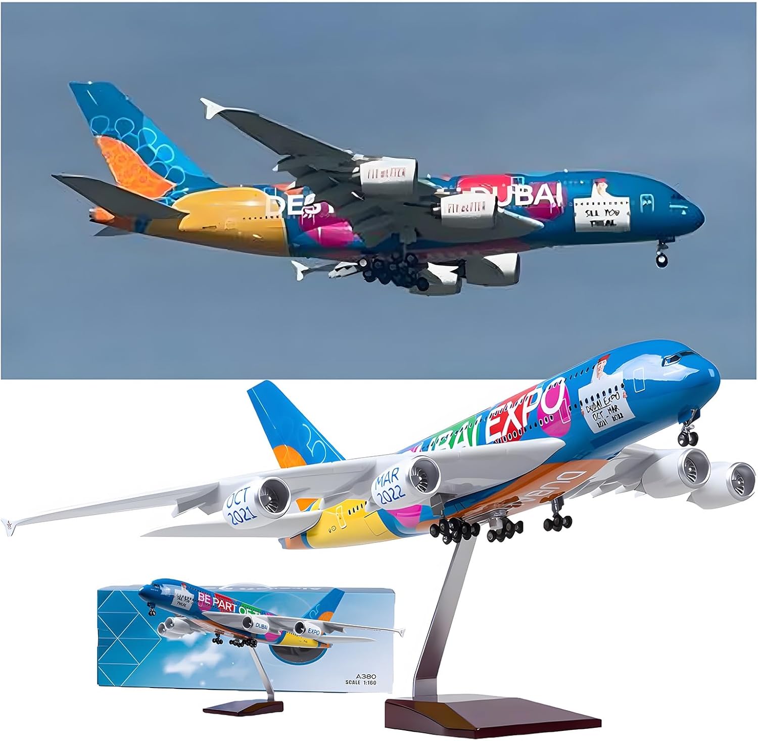 Model Airplane Plastic - 1:160 Scale Large Child Toy Airplane