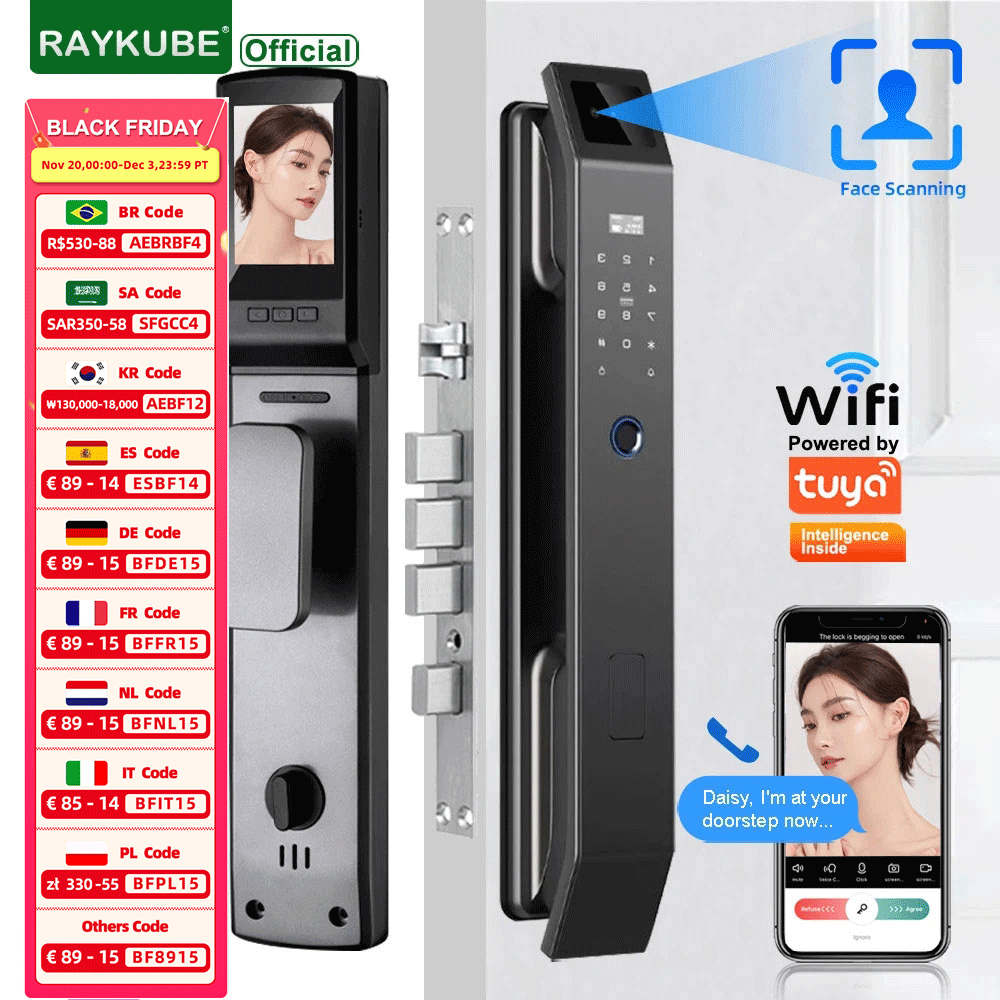 RAYKUBE DF14 Tuya WiFi 3D Face - огляд і ціна Graded Card Display