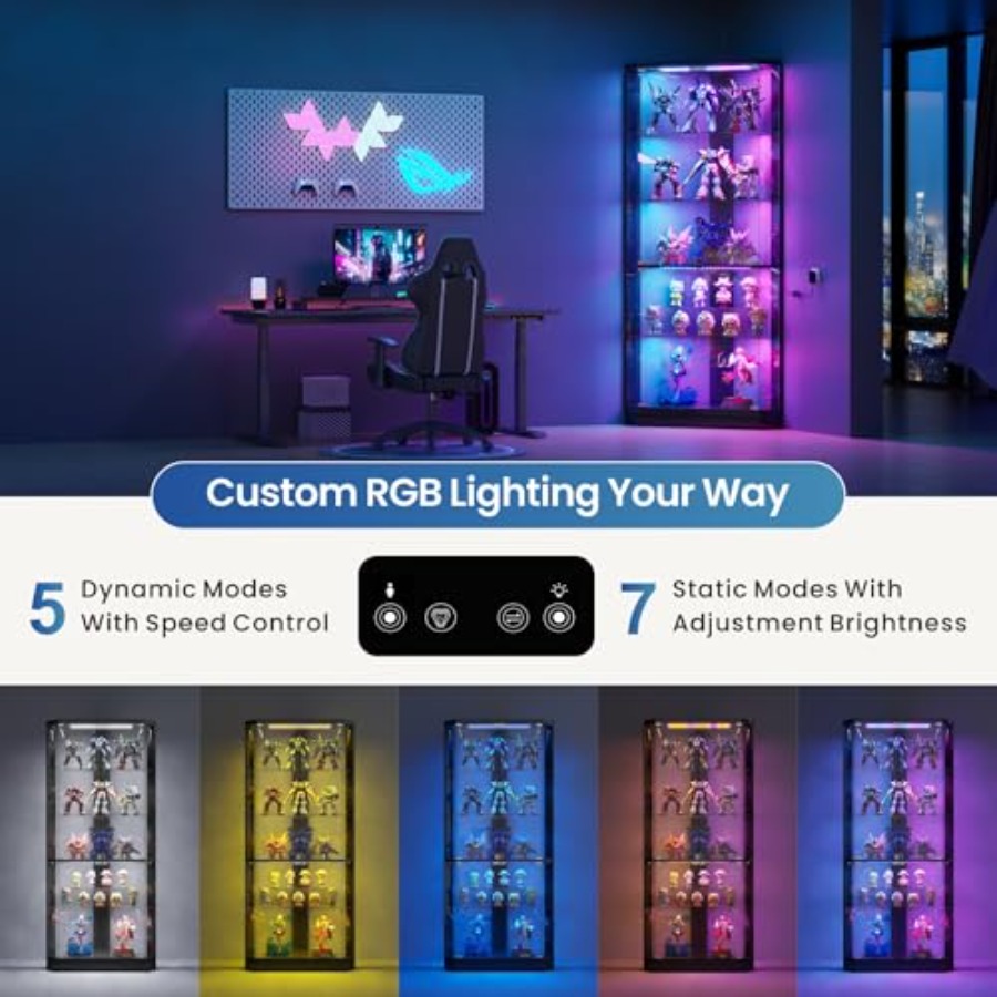 Corner Display Case with RGB L - огляд і ціна Display Case Acrylic