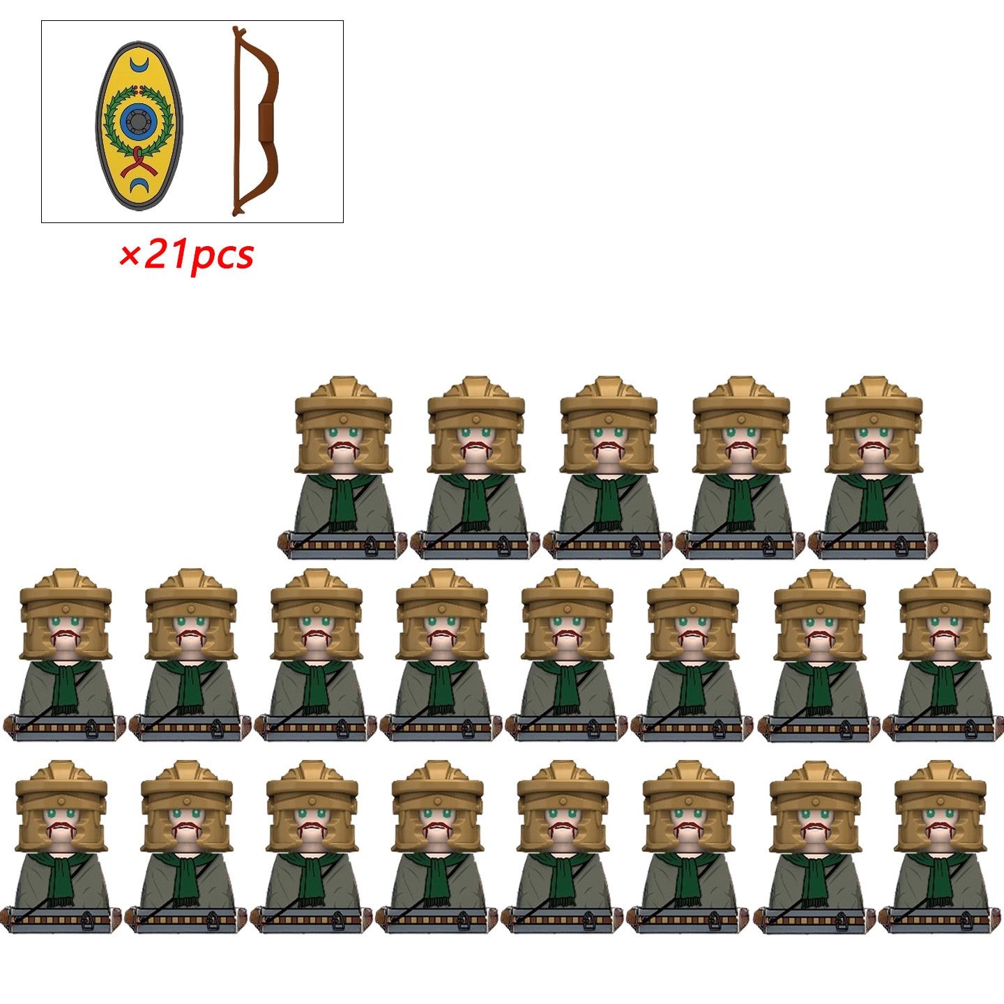 21pcs MOC Creative Medieval Ki - огляд і ціна Lego Minifigure Holder