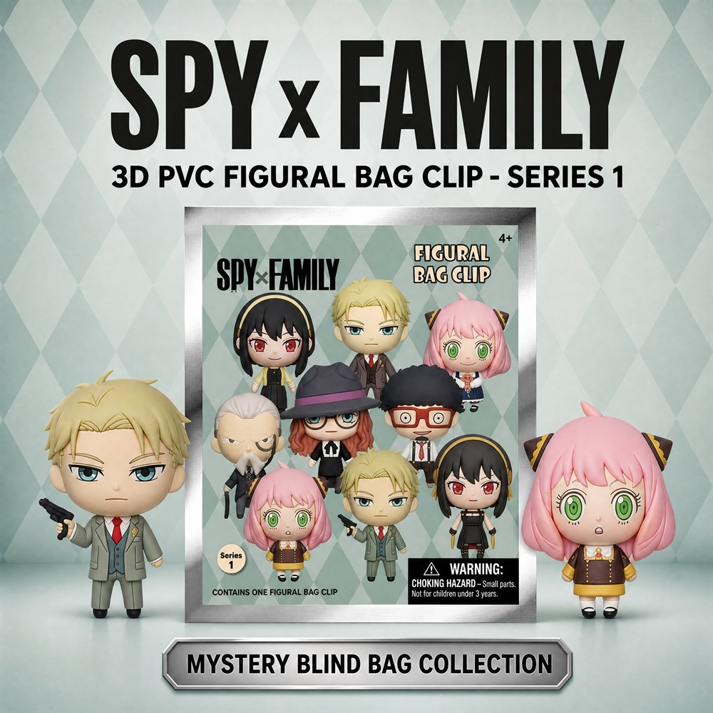 Spy x Family 3D PVC Bag Clip K - огляд і ціна Mystery Box Blind Bag